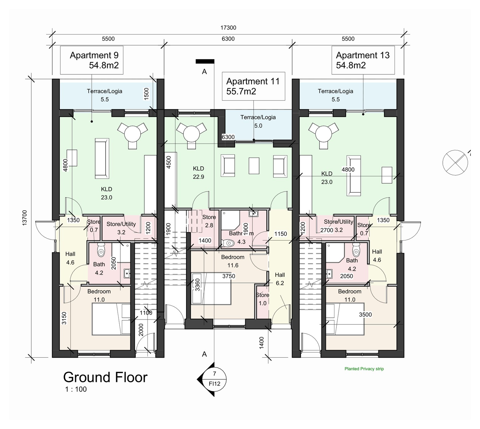 Ground floor plan, Type B