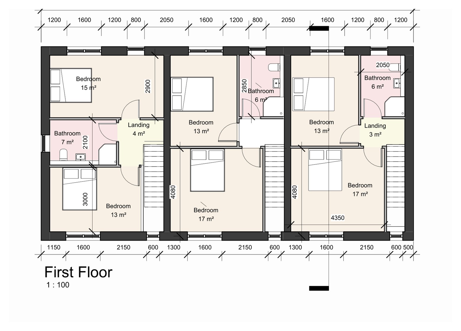 First floor plan, Type C